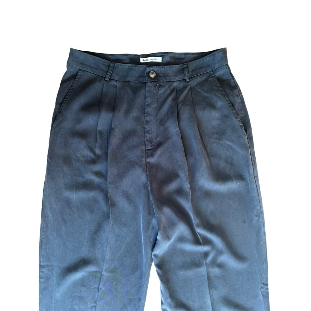 Reformation Women's Mason High Waist Wide Leg Black Pants Size 10 Sustainable - Picture 6 of 8